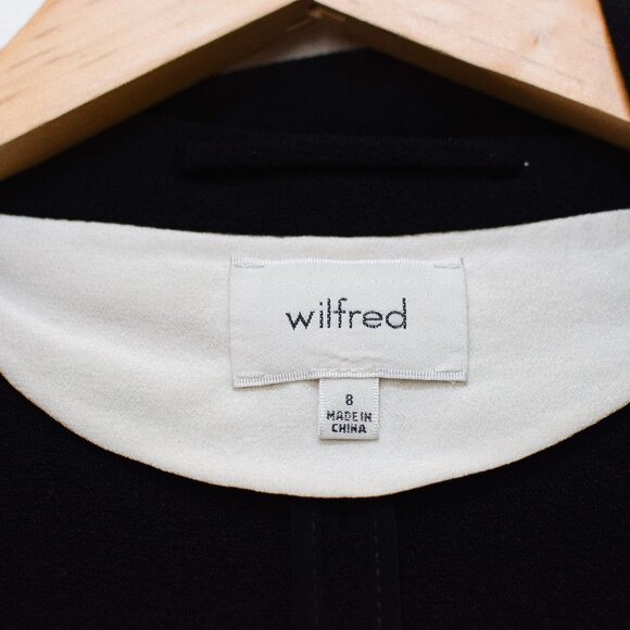 Aritzia Wilfred Chevalier Open Front Slouchy Jacket Blazer Black Sz 8 Minimalist - Picture 7 of 9